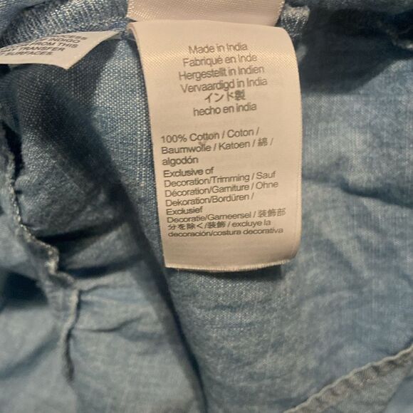 J.Crew Chambray smocked mini dress Small - Picture 9 of 11